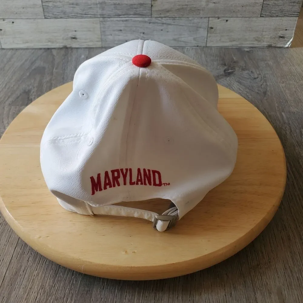 Under Armour MARYLAND OSFM ADJUSTABLE WHITE BASEBALL CAP HAT